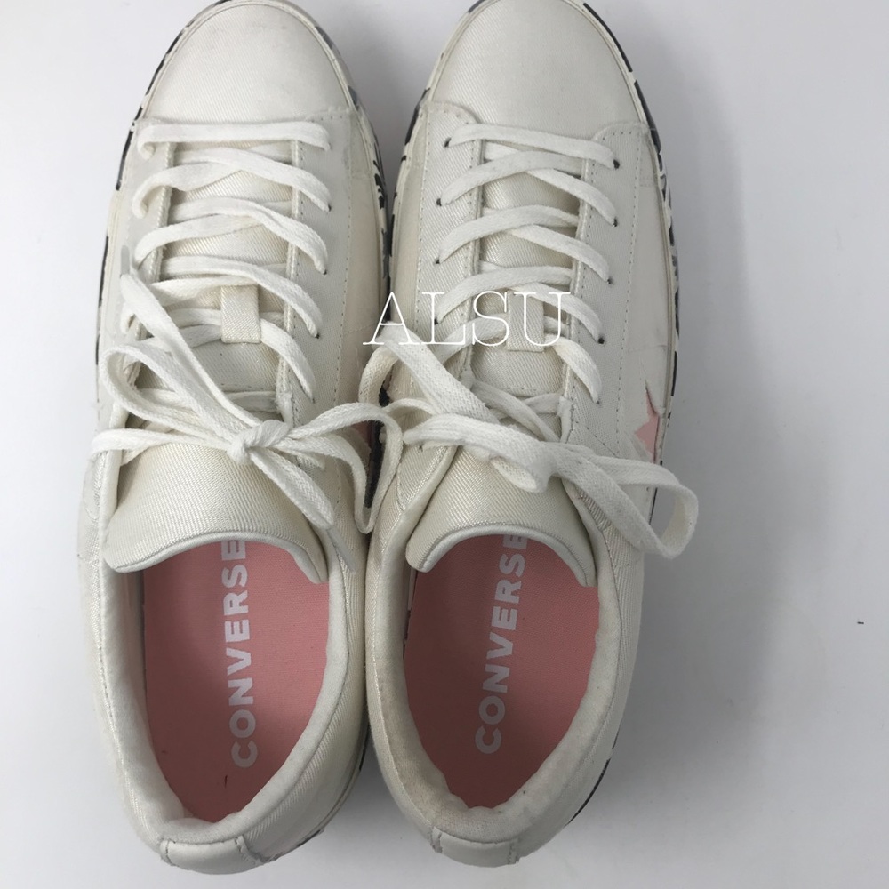 Converse One Star Platform Satin OX Egret Storm W - Picture 7 of 8